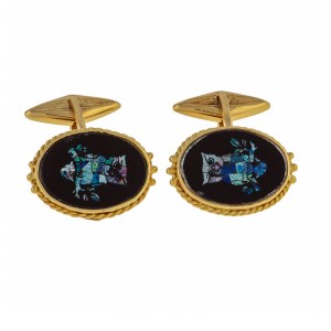 Cufflinks with owl motif, 2nd half of 20th century.