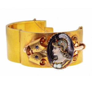 Bracelet with Greek goddess motif, mid-19th century, Biedermeier