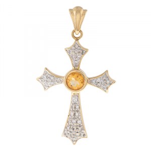 Pendant in the form of a cross, 2nd half of the 20th century.