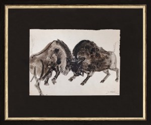 Jozef Wilkoń, In four eyes like a bison with a bison, 2006