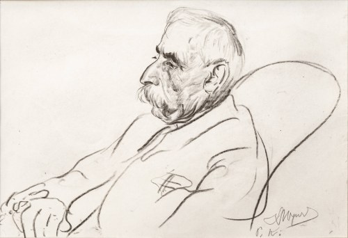 Leon Wyczółkowski, Portret mężczyzny w fotelu, I połowa XX w.