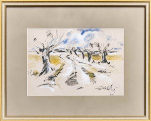 Victor Zin, untitled (Landscape with Willows), 20th century.