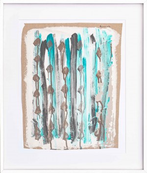 Tadeusz Dominik, untitled, abstract, blue-brown