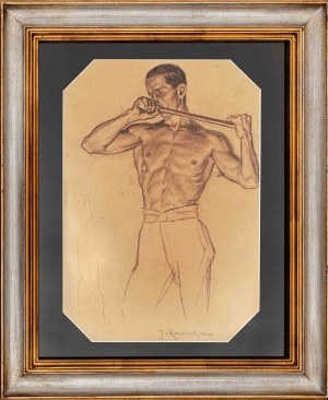 Jan Kaczmarkiewicz, untitled (drawing of a man), 20th century.