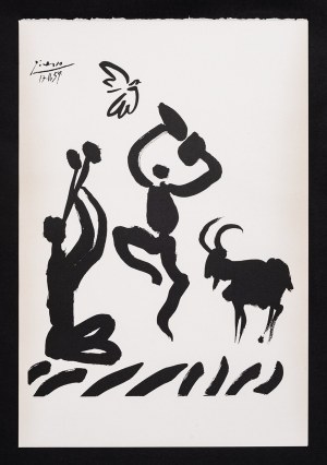 Pablo Picasso, La Joueur de Flute S.P.A.D.E.M. Paříž, 1959