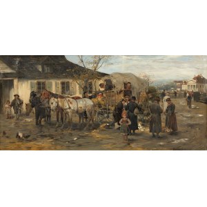 Alfred Wierusz-Kowalski, Przy wozie, 1878