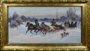 Czesław WASILEWSKI (Ignacy ZYGMUNTOWICZ) (1875-1947), Return from the hunt