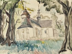 Stefan MROŻEWSKI (1894-1975), Église à Oksa, 1932