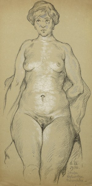 Marian WAWRZENIECKI (1863-1943), Nudo frontale, 1910