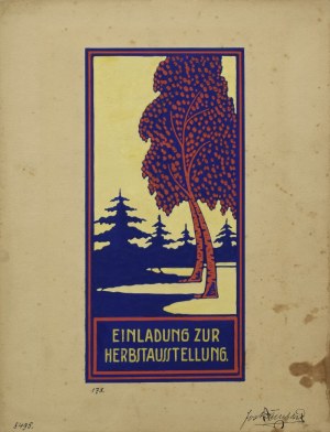 REINHARD, 20. století, sada 5 návrhů: obaly, pozvánky na výstavy, cca 1930