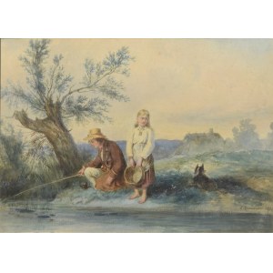 Franciszek KOSTRZEWSKI (1826-1911), Nad rzeką, 1875