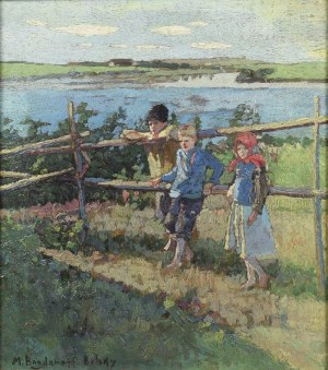 Nikolai Petrowitsch BIELSKI-BOGDANOW (1868-1945), Kinder auf der Wiese