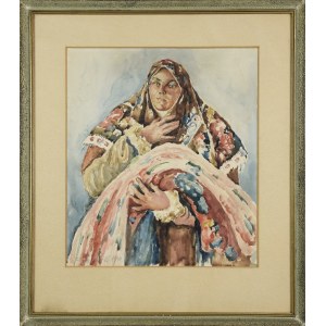 Franciszek JAŹWIECKI (1900-1946), Kobieta w chuście, 1941