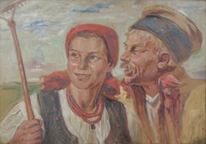 Wincenty WODZINOWSKI (1866-1940), Coppia rurale, 1936