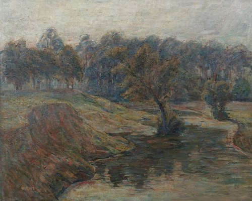 Stefan JUST (1905-1977), Pejzaż nad Czarną, 1957