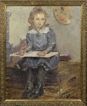 Adolf HIROÑ (1882-1930), Jeune fille, vers 1927
