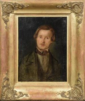 Pittore non specificato, XIX secolo, Coppia di ritratti maschili