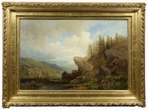 Wilhelm VON GEGERFELT (1844-1920), Paesaggio montano, 1866