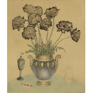 Adam HERSZAFT (1886-1942?), Kwiaty w wazonie, 1928