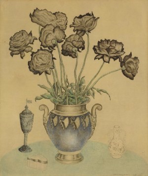 Adam HERSZAFT (1886-1942 ?), Fleurs dans un vase, 1928