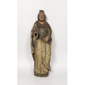 The statue of the crowned Saint
