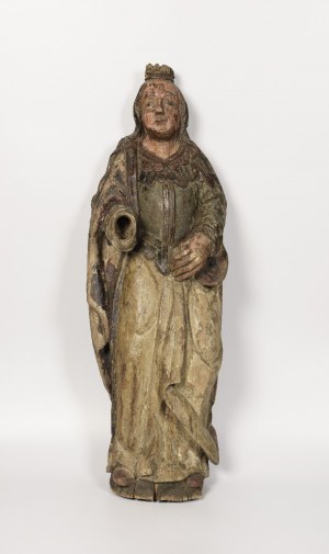 The statue of the crowned Saint