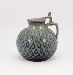 Richard RIEMERSCHMID (1868-1957) - design, Art Nouveau beer jug, with tin lid
