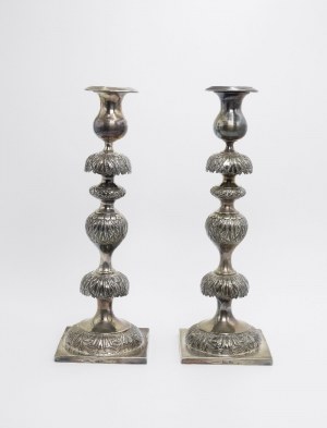 Jan POGORZELSKI (tätig 1844-1875; Unternehmen bis 1939), Paar Kerzenständer