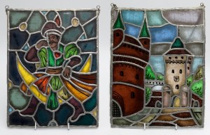 Stained glass windows: Floriańska Gate and Twardowski
