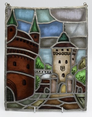 Buntglasfenster: Floriańska-Tor und Twardowski