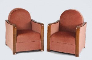 A pair of armchairs