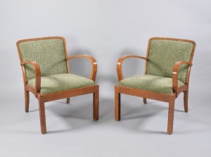 A pair of armchairs in art déco style