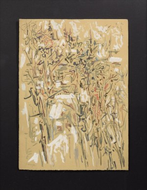 Janina KRAUPE-ŚWIDERSKA (1921-2016), Landschaft aus einem Fenster - Bäume im Boden, 1957