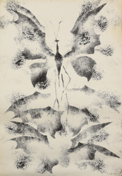 Bronisław CHROMY (1925-2017), Para litografii: Ptaki i Motyle