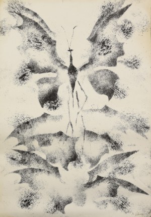 Bronislaw CHROMY (1925-2017), Coppia di litografie: Uccelli e farfalle