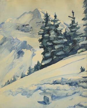 W. KRAWCZYK, 20e siècle, Paysage d'hiver