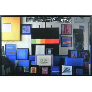 Edward KRASIŃSKI (1925-2004), Henryk Stażewski - pracownia, 1983