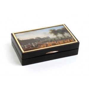 LEBELLE, JEAN-FRANÇOIS, (attivo in Francia, 1806 - 1836) French tortoiseshell snuffbox with miniature