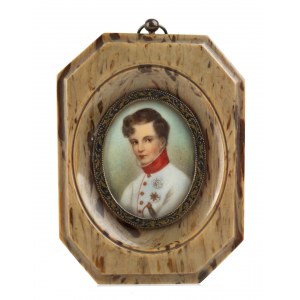 French tortoiseshell miniature with a portrait of Napoleon II