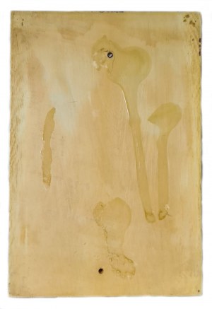 Rzeźbiona płaskorzeźba z kości słoniowej przedstawiająca Ukrzyżowanie Chrystusa