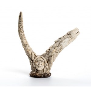 Deer antler carving