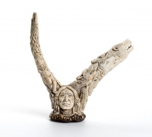 Deer antler carving