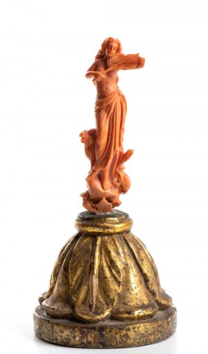 An italian carved coral sculpture