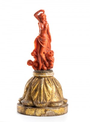 An italian carved coral sculpture