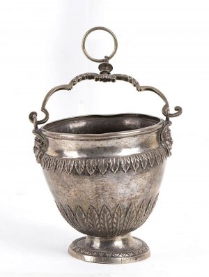 Italian silver holy water bucket