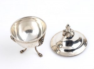 Italian silver sugar bowl