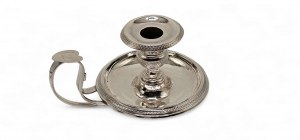 Italian sterling silver chamber candlestick
