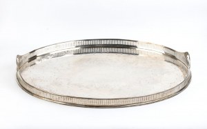 English Victorian silver tray