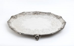 Important saloir anglais en argent sterling de l'époque victorienne