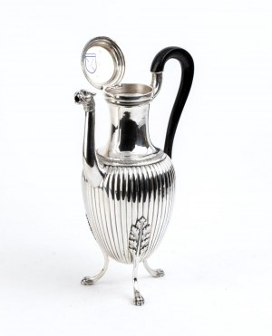 Large French silver coffee pot